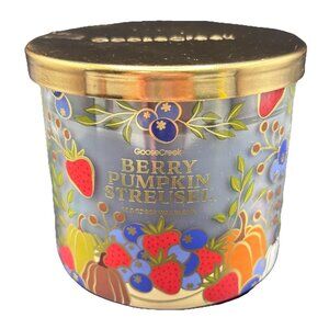 Goose Creek Pumpkin Berry Streusel 3 Wick Jar Candle 14.5 oz Fall Autumn Bakery